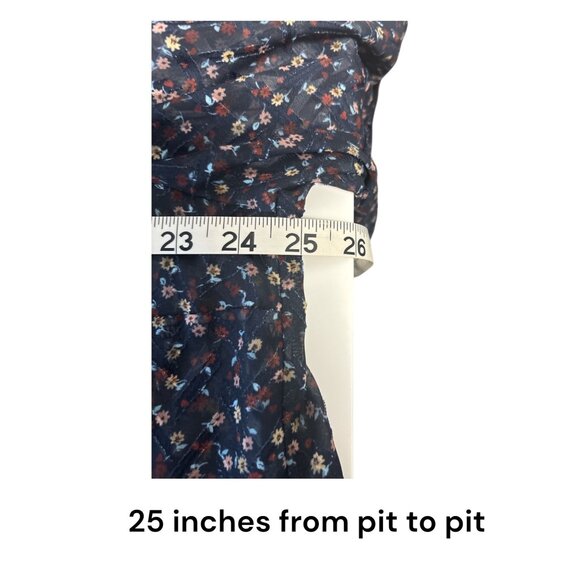 ModCloth Womens Floral Button-Up Blouse 2X Black Multicolor Long Sleeve - Picture 5 of 6